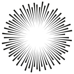 Obraz premium Graphic Explosion with Speed Lines. Comic Book Design Element. Vector Illustration