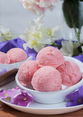Helado de fresa