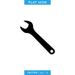 Wrench, Spanner Icon Vector Logo Design Template. Tools, Repair, Service Symbol