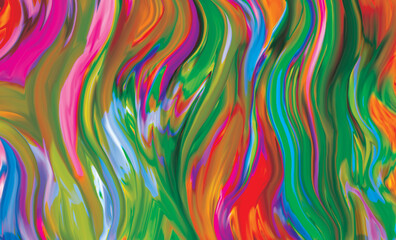 abstract colorful waves background. mixed art technique. digital paint. fashion texture.