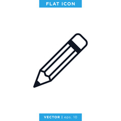 Pencil icon vector design template.