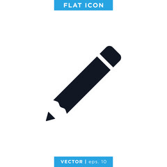 Pencil icon vector design template.