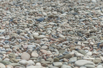 Sea pebbles texture. Natural Stone pattern, Natural Stone texture, Natural Stone background. Stone pebbles. Gravel.  Натуральный камень. 