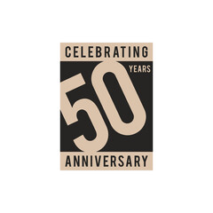50 Years Anniversary Celebration Vector Logo Design Template