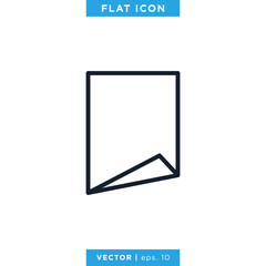 Paper Icon Vector Logo Design Template