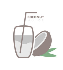 Design of coconut juice symbol