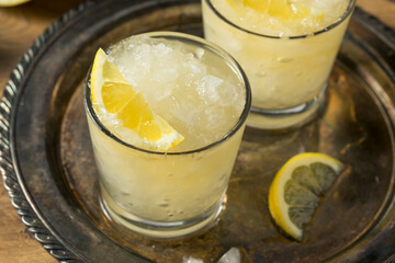 Boozy Lemon Whiskey Smash Cocktail