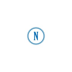 Fototapeta na wymiar Letter N logotype in blue color design