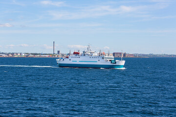 Passenger ferry for sailing along the route between port Helsingor and Helsingborg, Helsingor, Denmark