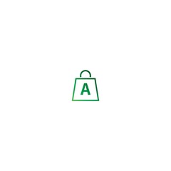 Letter A  on shopping bag