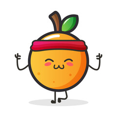 Cute orange fruit character for illustration or mascot.