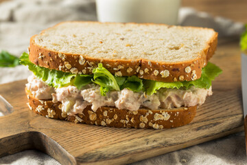Homemade Fresh Tuna Salad Sandwich
