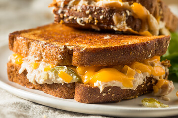 Homemade Toasted Tuna Melt Sandwich