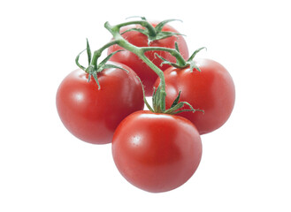 Red tomatoes on a white background. Food and drink concept.