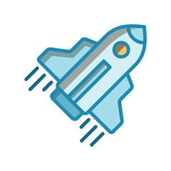 rocket icon vector template illustration design