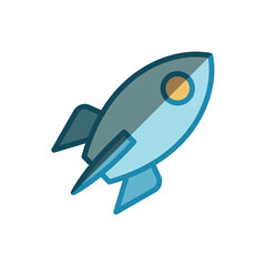 rocket icon vector template illustration design