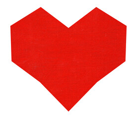 Heart with red canvas texture