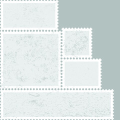 Postage stamps in grunge style. Set of textured postmarks . vector collection of vintage post marks.