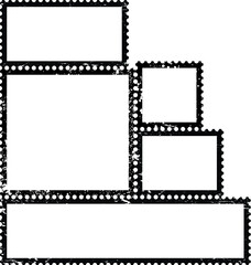 Postage stamps in grunge style. Set of textured postmarks . vector collection of vintage post marks.