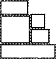 Postage stamps in grunge style. Set of textured postmarks . vector collection of vintage post marks.