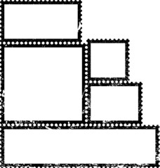 Postage stamps in grunge style. Set of textured postmarks . vector collection of vintage post marks.