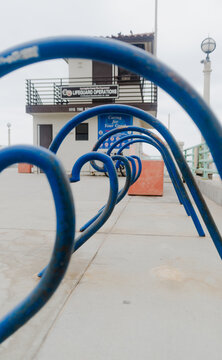 Close Up Bike Rack Manhattan Beach Pier 4
