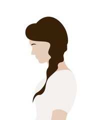 face of a girl with brown hair