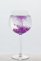 Ink in a wine glass