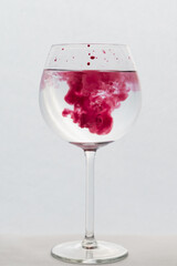 Ink in a wine glass