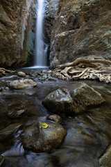 Waterfalls of Millomeri at Platres Troodos mountains Cyprus
