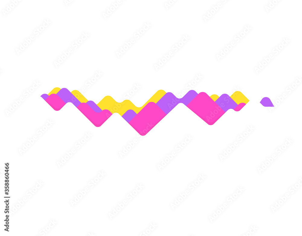 Poster abstract financial chart in stock market. abstract waving color diagram