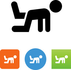 Yoga Stretching Wellness Vector Icon