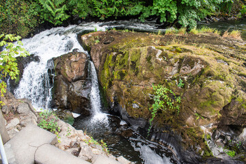 Rushing water at Tumwater Falls Brewery Park