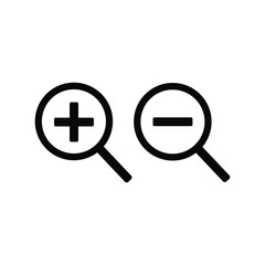 Magnifiger line icon. Web sing for design. Vector symbol in trendy flat style on white background.  Illustration zoom pictogram, in mobile apps.