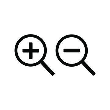Magnifiger line icon. Web sing for design. Vector symbol in trendy flat style on white background.  Illustration zoom pictogram, in mobile apps.