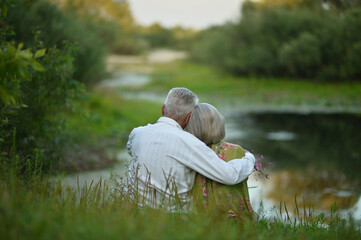 Portrait of a happy senior couple outdoors