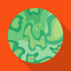 Vector design of planet and world symbol. Web element of planet and eco vector icon for stock.