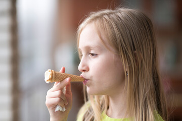 girl eating ice cream