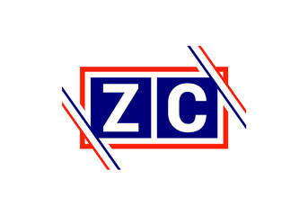 Initial Monogram Letter Z C Logo Design Vector Template. Z C Letter Logo Design