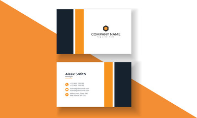 Modern Minimal Business Card Design with best color Combination. Creative, Clean,Simple Business Card