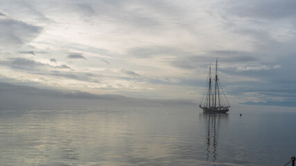 sailing in the sea