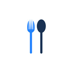 Fork and Spoon Icon. Illustration art