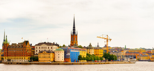 Fototapeta premium Beautiful colorful architecture of the center of Stockholm, Sweden