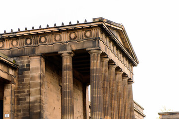 Naklejka premium Achitecture of Edinburgh, Scotland. Old Town and New Town are a UNESCO World Heritage Site