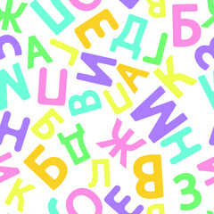 alphabet seamless pattern