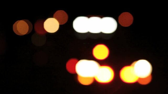 Defocused lights of emergency vehicles