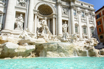 Fototapeta na wymiar Trevi fountain Rome Italy