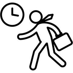 Work schedule illustration in icon