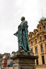 Pitt statue of Edinburgh, Scotland. Old Town and New Town are a UNESCO World Heritage Site