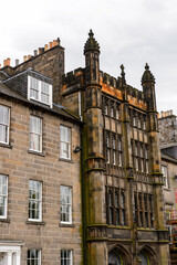 Obraz premium Achitecture of Edinburgh, Scotland. Old Town and New Town are a UNESCO World Heritage Site